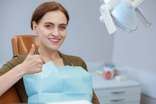 woman satisfied with treatment
